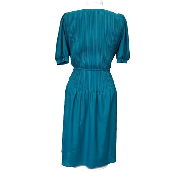 Vintage Jerell Of Texas Accordion Pleated Mid Century Belted Drop Waist - Picture 2 of 13